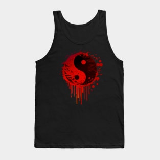 Red Yin Yang symbol Tank Top